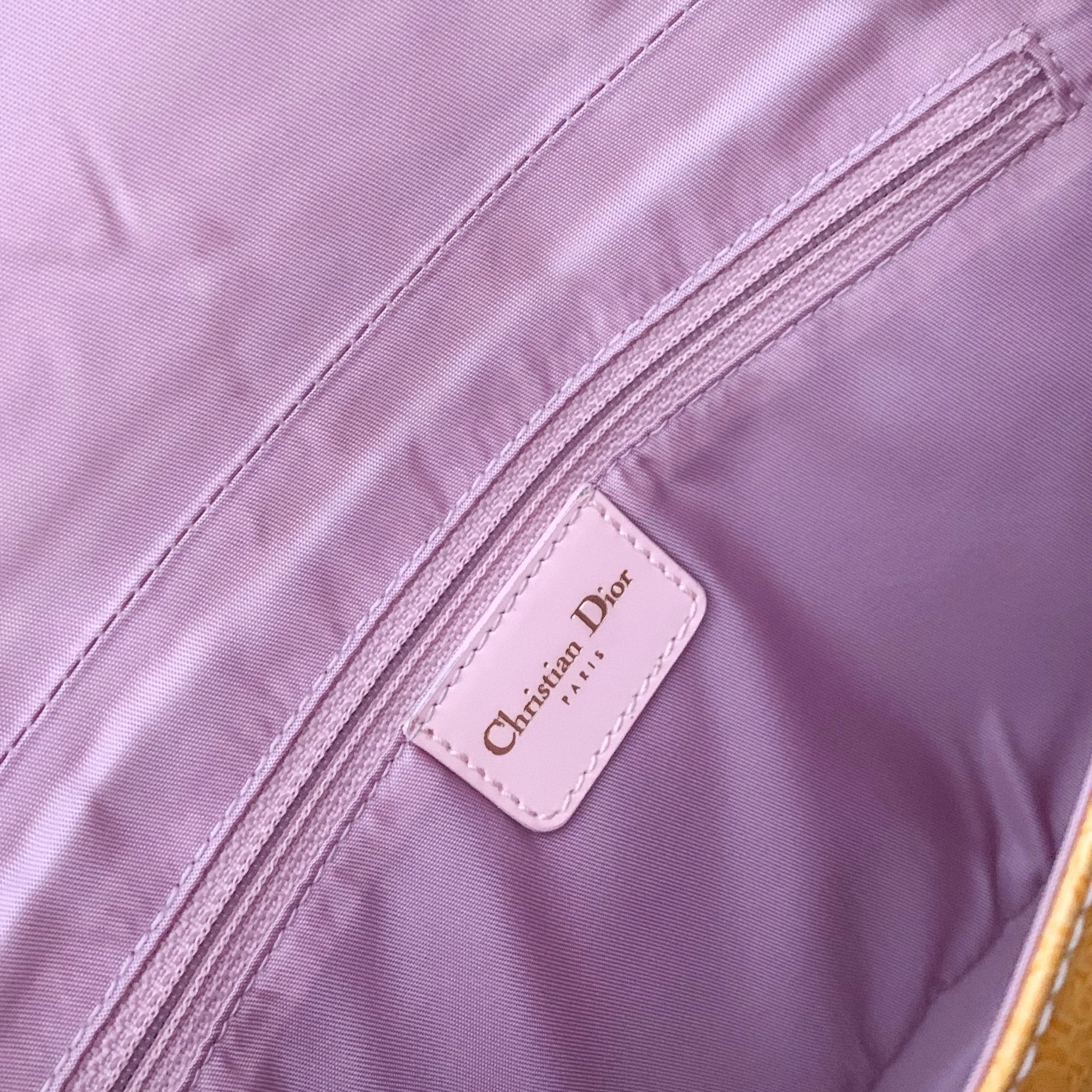Dior Orange Monogram Shoulder Bag