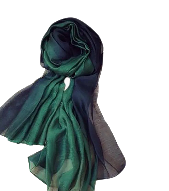 Dip-Dyed Pure Silk Scarf