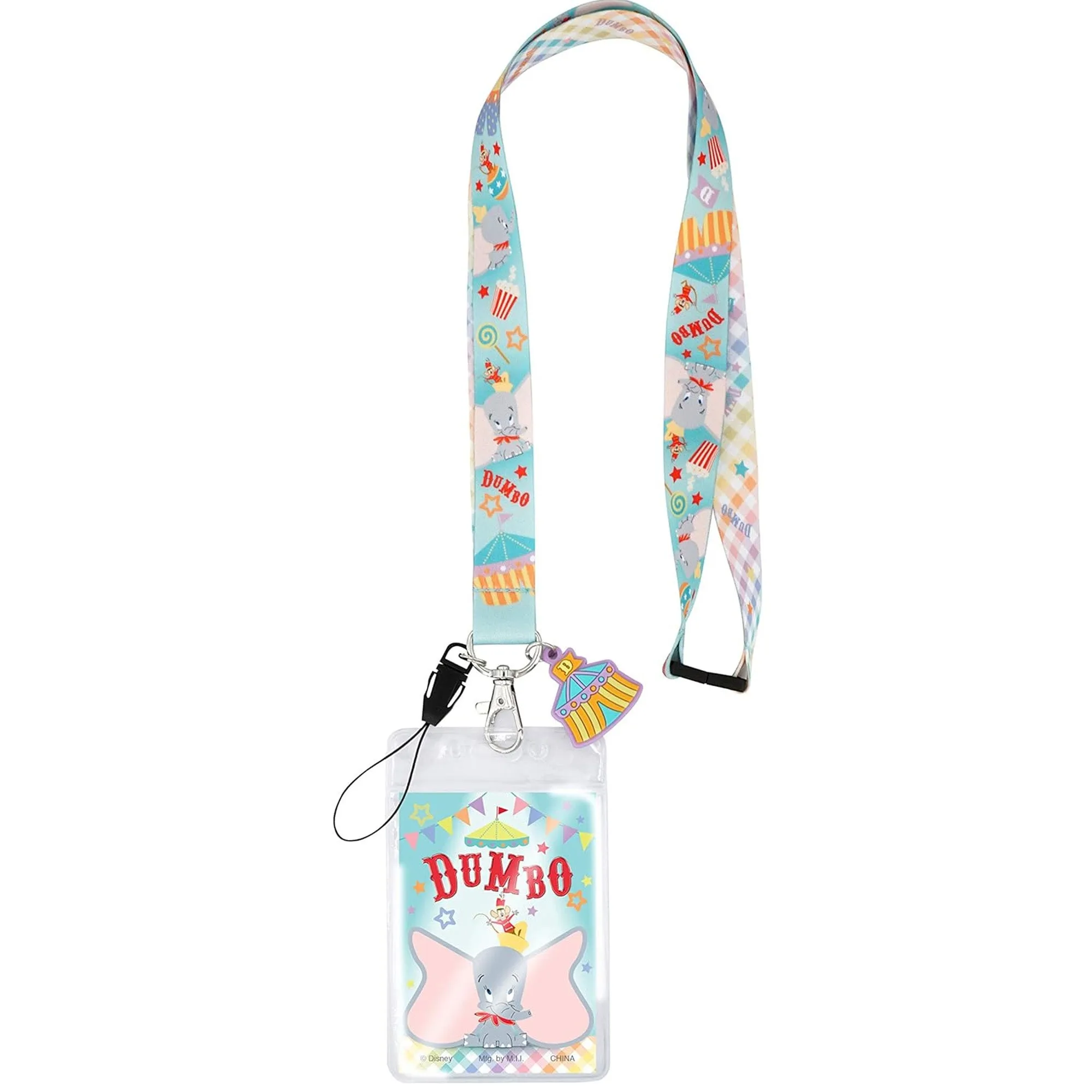 Disney Dumbo Lanyard with Card Holder and Soft Touch Dangle