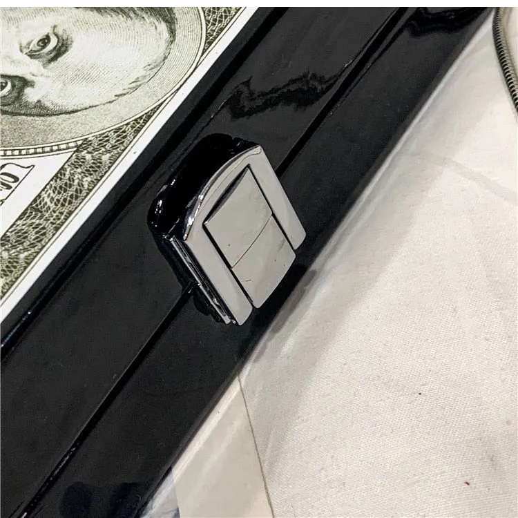 Dollar Pattern Box  Clutch Bag