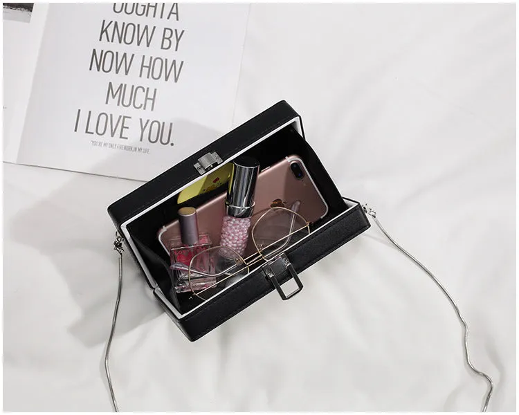 Dollar Pattern Box  Clutch Bag