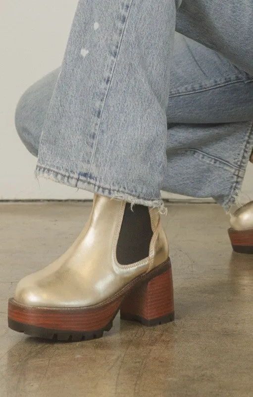 Dorothy Metallic Platform Chelsea Boots