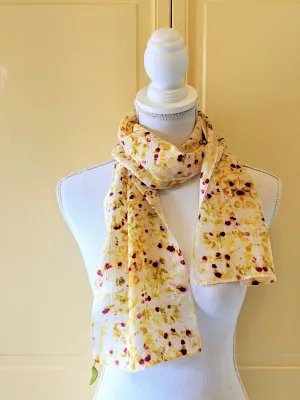 Dot to Dot / Yellow & Red Eco Print Scarf