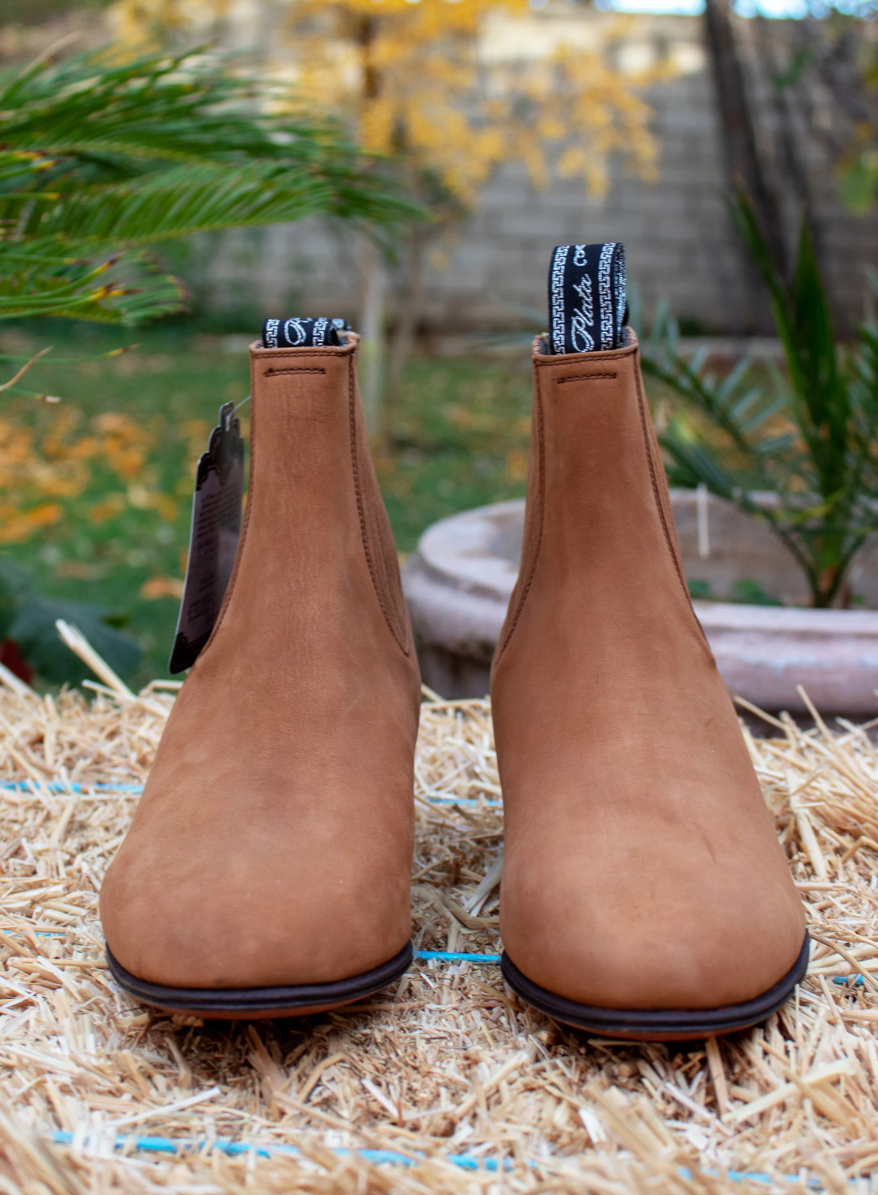 EL CANELO MENS LEATHER NUBUCK CHELSEA BOOTS BOTIN CHARRO ID231