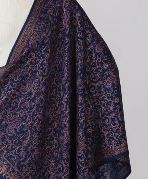 Embroidered Paisley Shawl