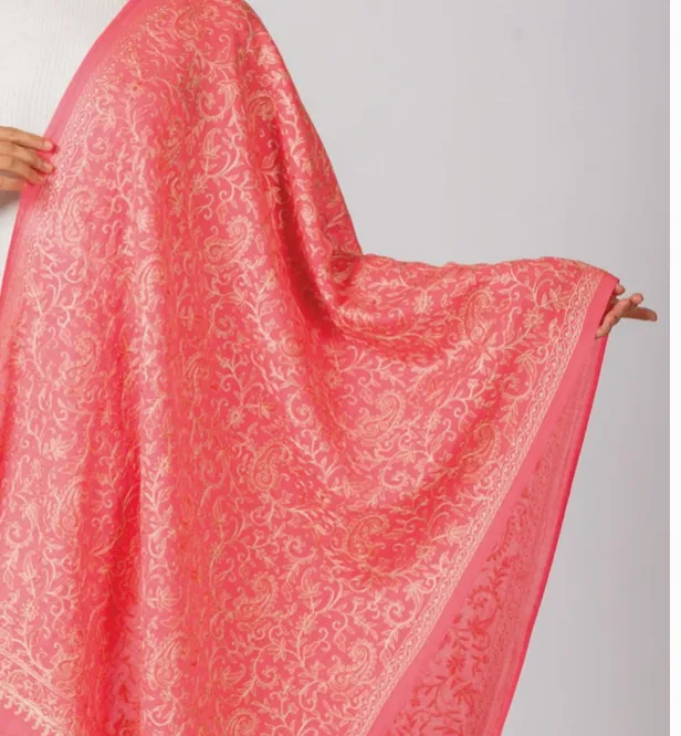 Embroidered Paisley Shawl