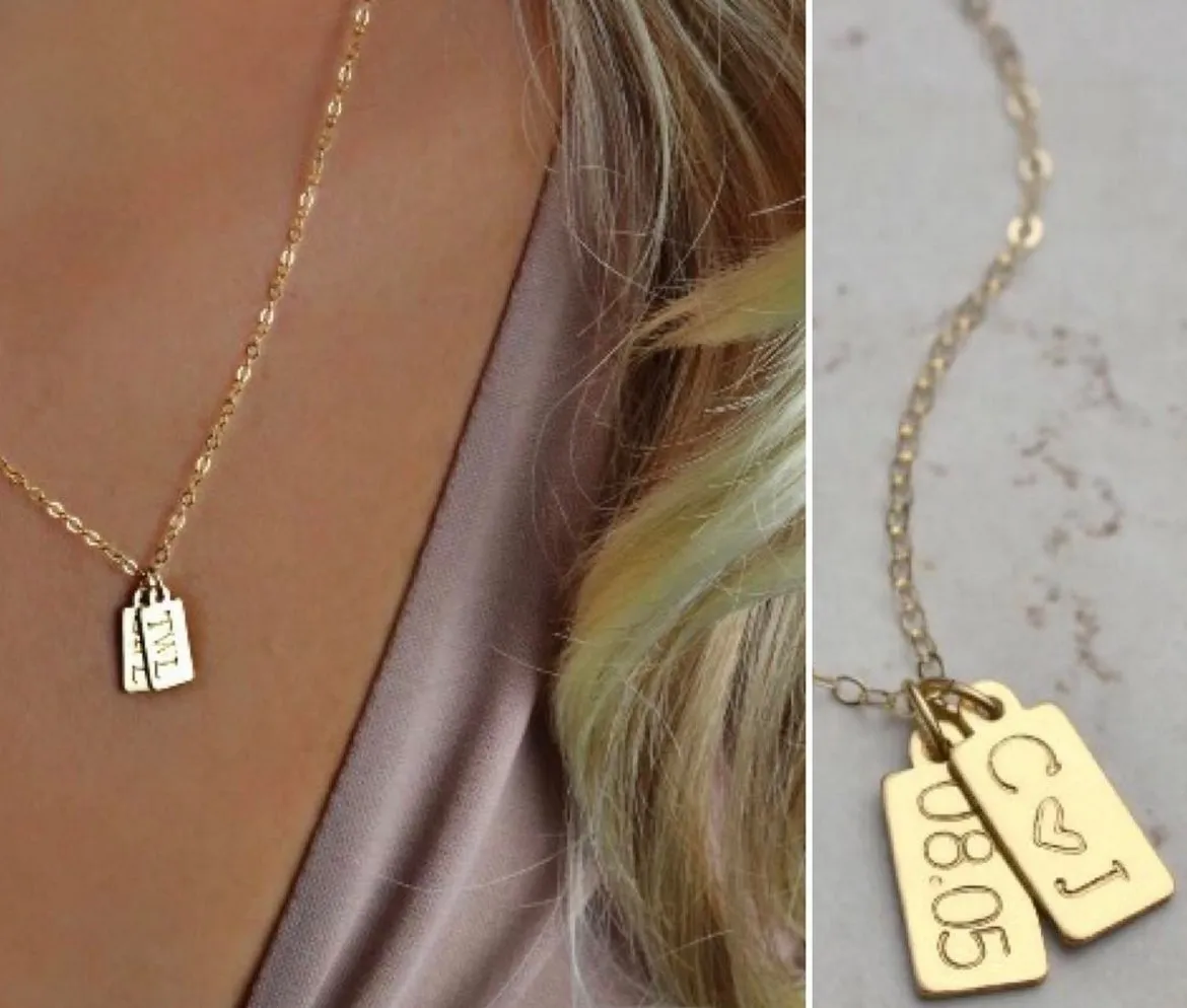 Engraved Birthstone Tags