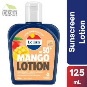 [Expiry: 09/2026]  Le Tan SPF 50  Mango Sunscreen Lotion 125mL