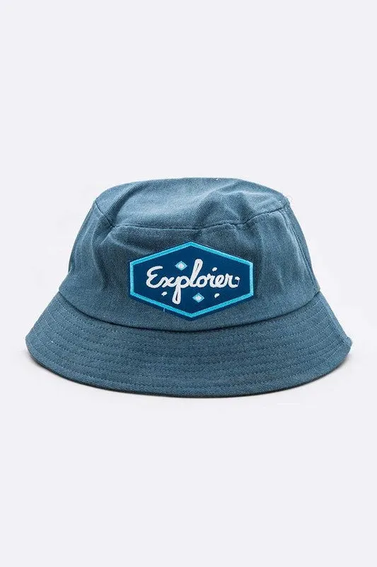 Explorer Patch Denim Bucket Hat