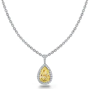 Fancy Yellow Diamond Necklace