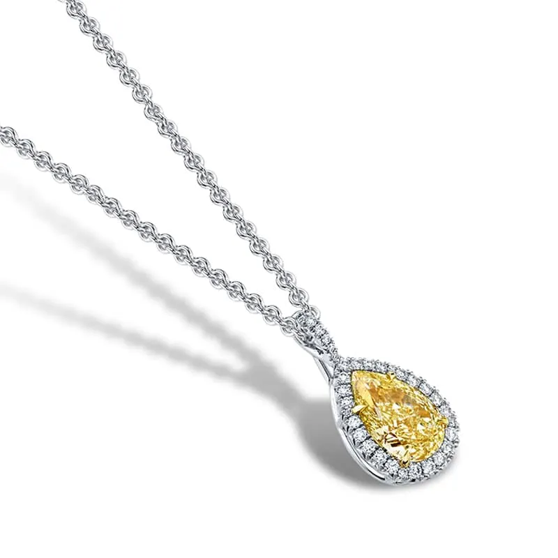 Fancy Yellow Diamond Necklace
