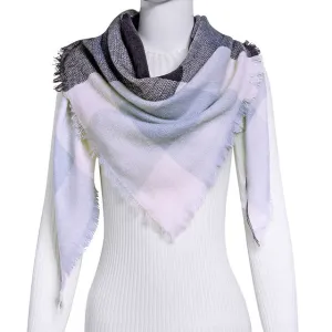 Fashion Winter Scarf For Women Scarf Cashmere Warm Plaid Pashmina Scarf Luxury Brand Blanket Wraps Female Scarves And Shawls