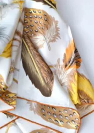 Feather Pure Silk Scalves