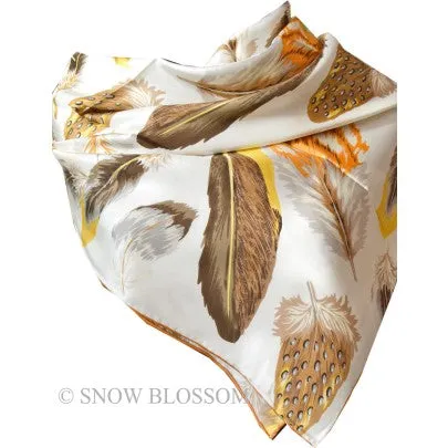 Feather Pure Silk Scalves