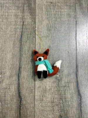 Felt Fox With Scarf Hanger