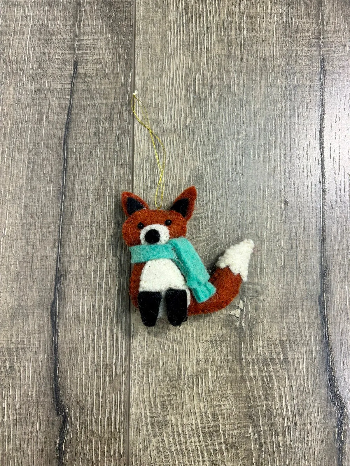 Felt Fox With Scarf Hanger
