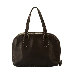 Fendi Black Contrast Stitch Shoulder Bag