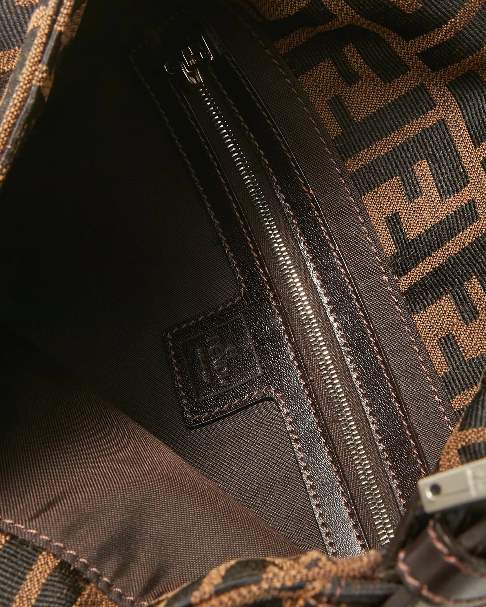 Fendi Zucca Mamma Forever Canvas Shoulder Bag