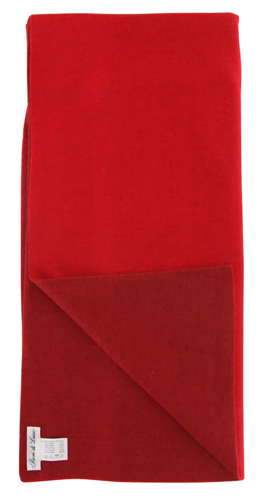Fiori Di Lusso Red Cashmere Blend Scarf