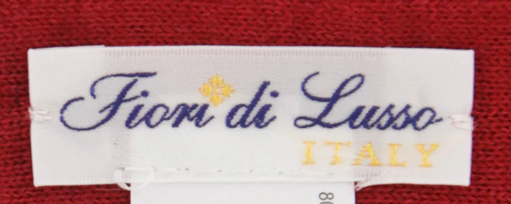 Fiori Di Lusso Red Cashmere Blend Scarf