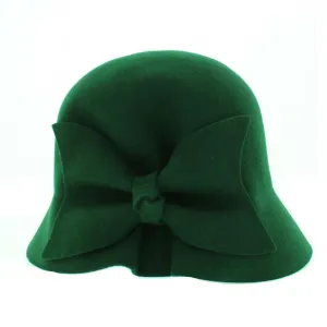 Fischer Accessories Ladies Wool Cloche Hat Green