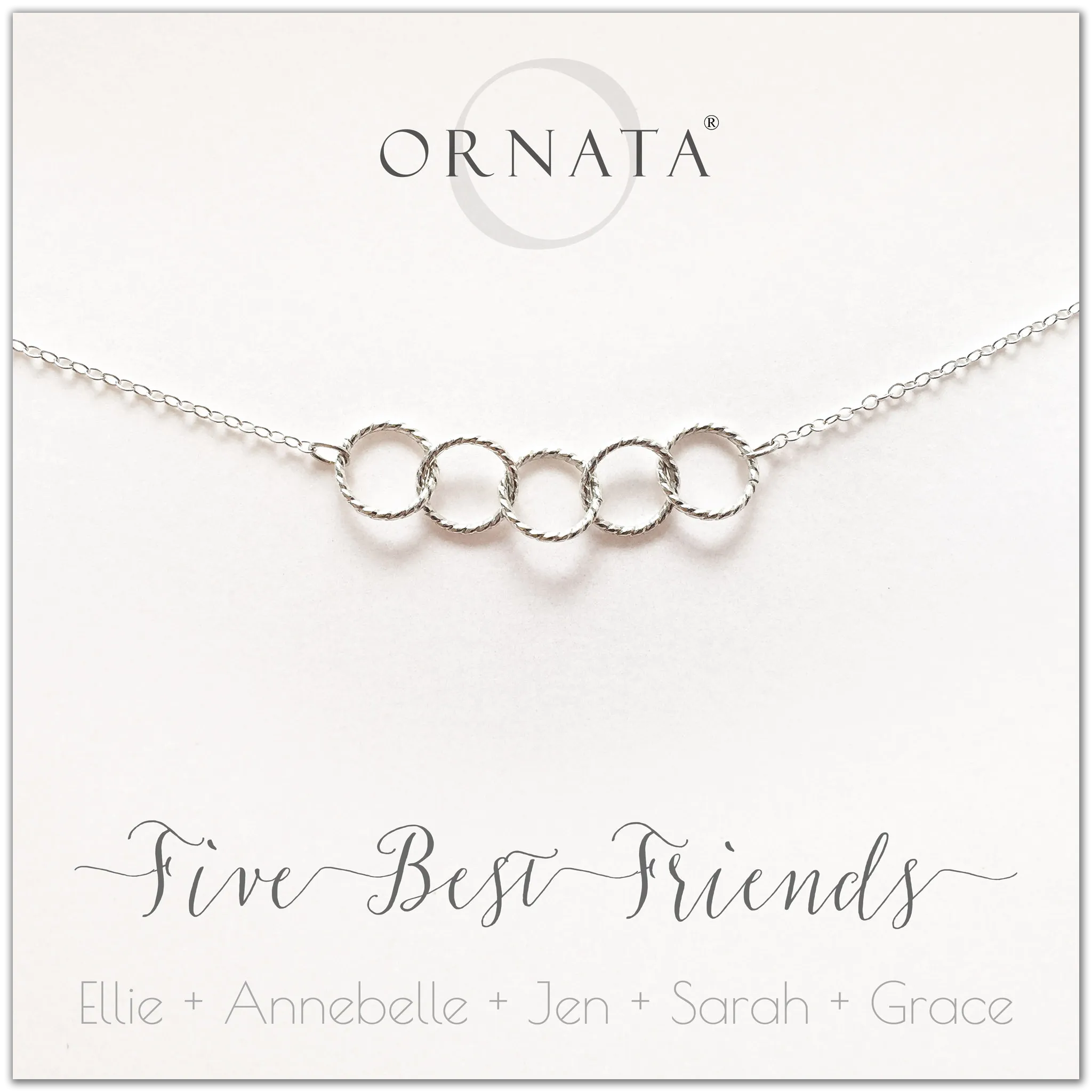 “Five Best Friends" Sterling Silver Necklace | Friends & Sisters