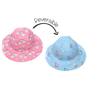 Flapjack/Reversible Sun Hat Rainbow/Unicorn - S
