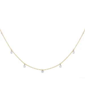 Floating Diamond Necklace 14K