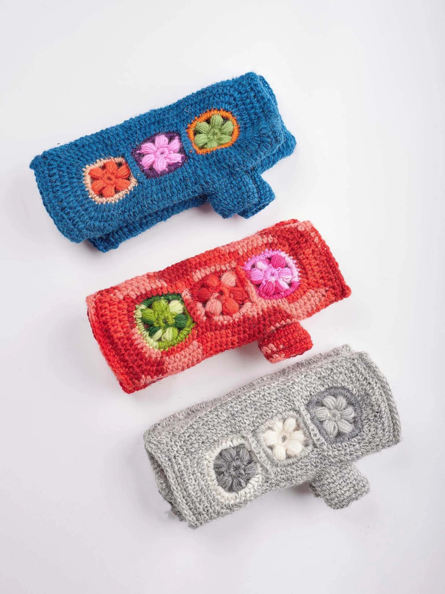 Floral Crochet Wool Beanie.
