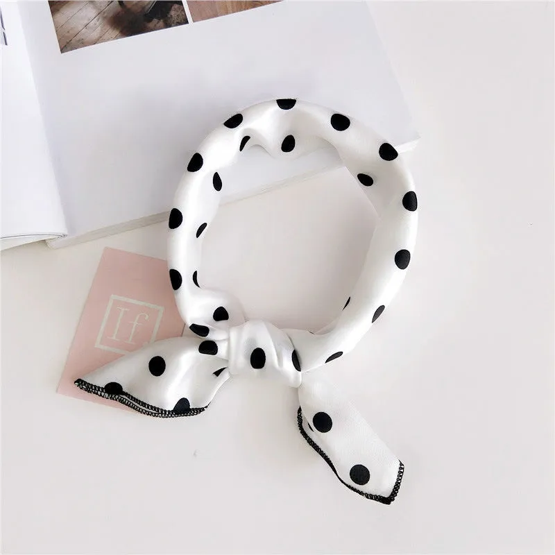 Floral Print Silk Small Square Scarf for Women - 40 Colors