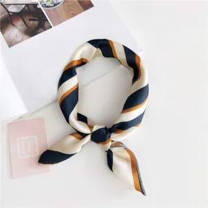 Floral Print Silk Small Square Scarf for Women - 40 Colors