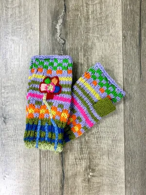 Flower Wool Handwarmers