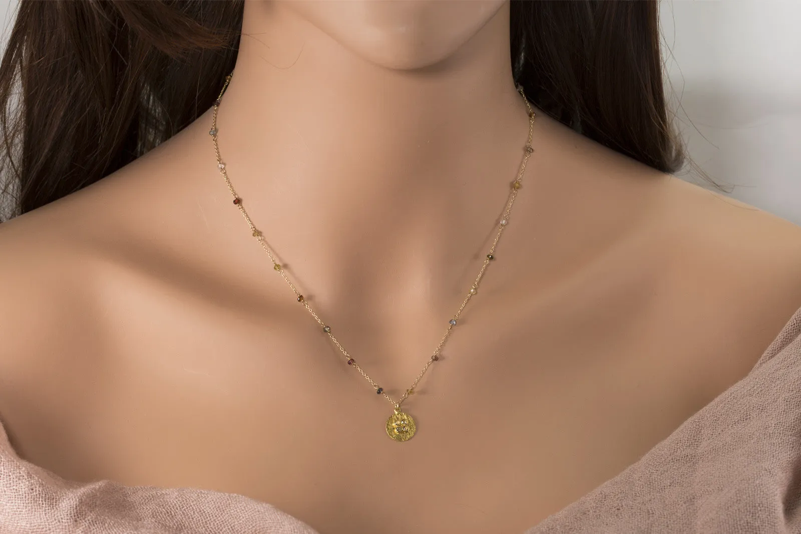 Four Elements Disc Diamond Necklace