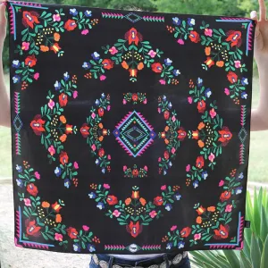 Fringe Scarves- Fiesta Long & Tall Black