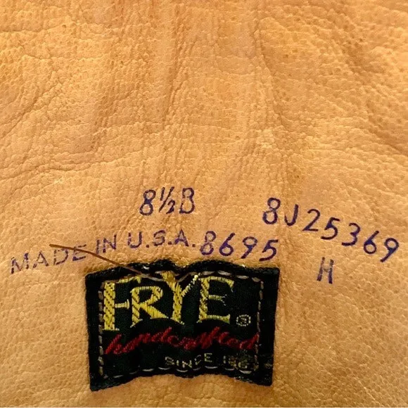 FRYE True Vintage Black Label Over the Knee Tall Knee High Brown Western Boots