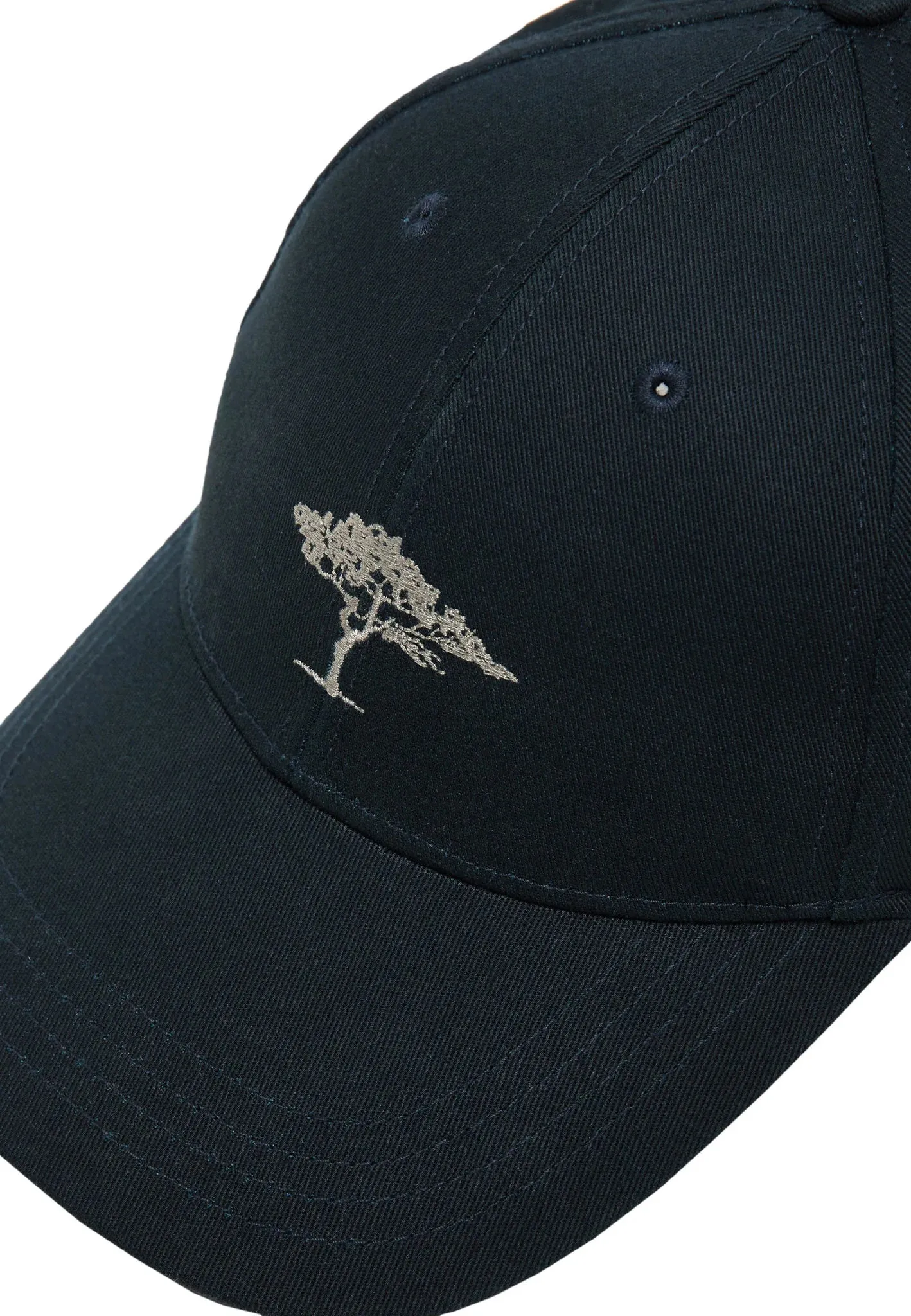 FYNCH HATTON Embroidered Cotton Cap – Navy