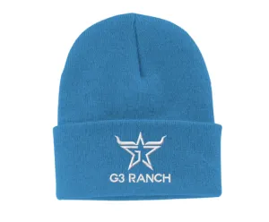 G3 Light Blue Beanie With Cuff