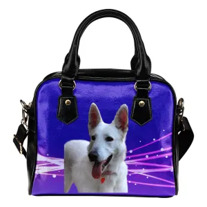 German Shepherd Shoulder Bag - White