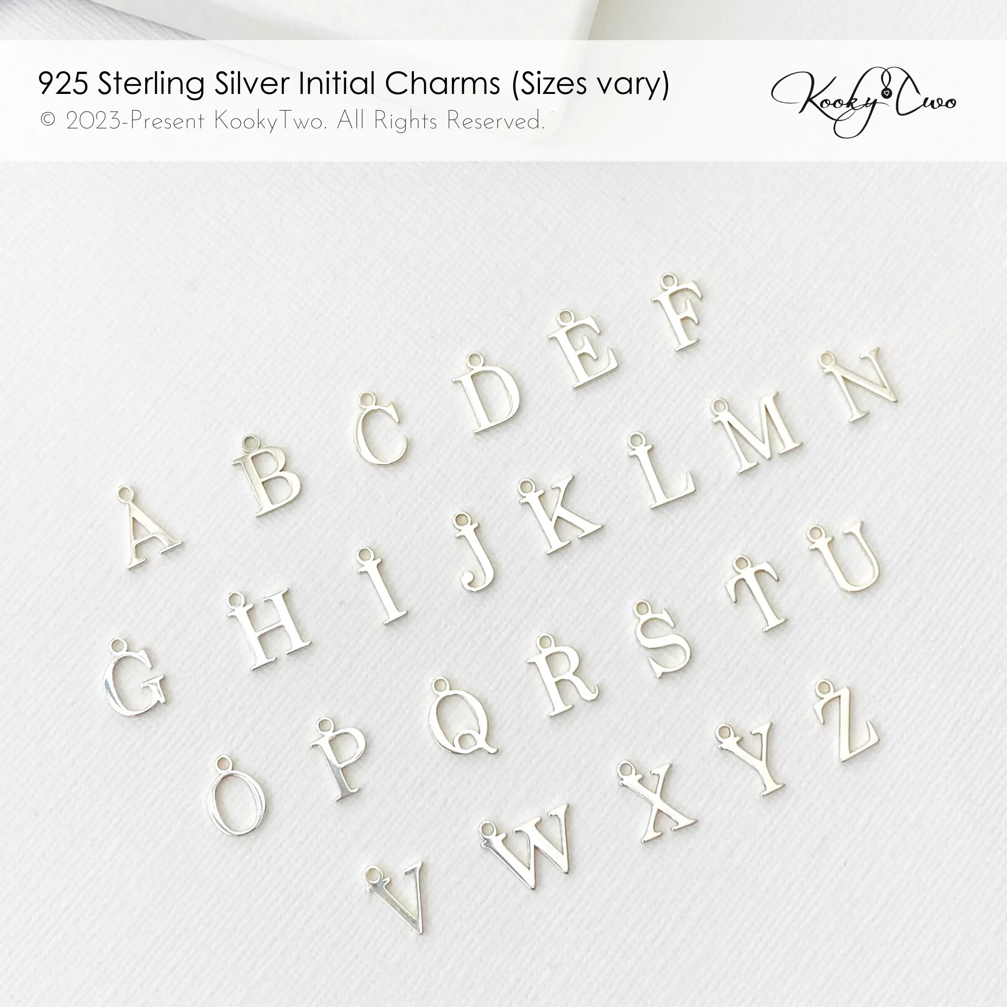 Girls Initial Necklace Sterling Silver