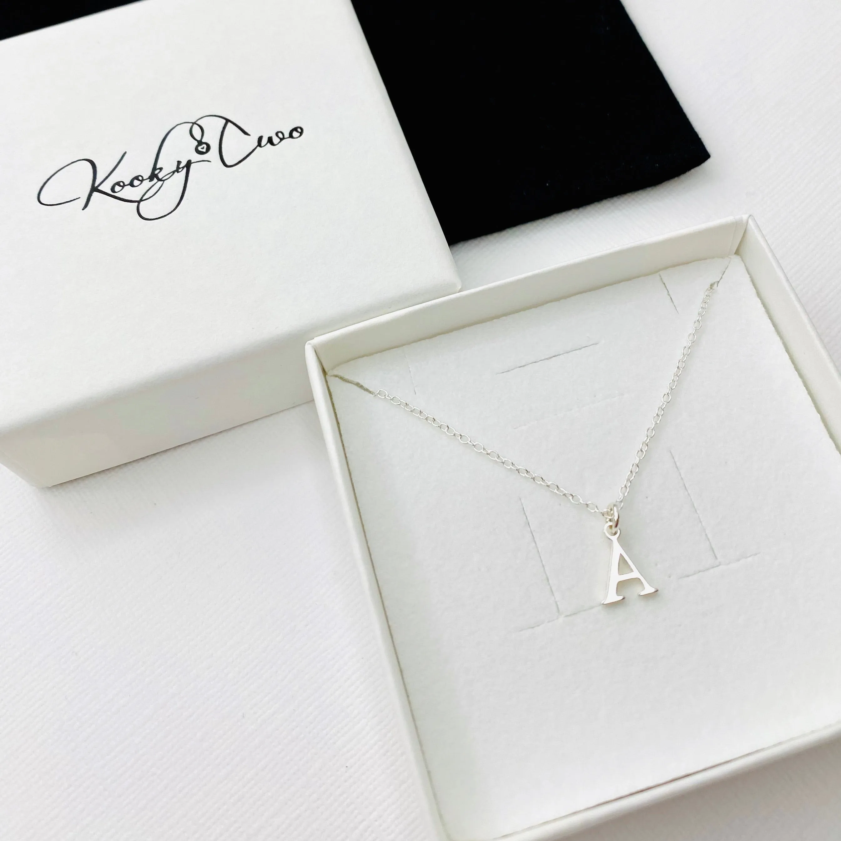 Girls Initial Necklace Sterling Silver