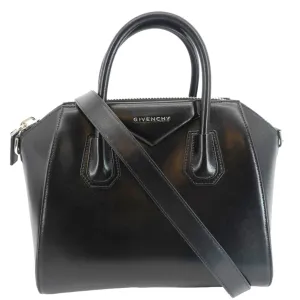 GIVENCHY Antigona Small Leather Satchel Shoulder Bag Black