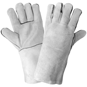 Global Glove & Safety 1200GE Economy Grade Split Cowhide Welder Gloves