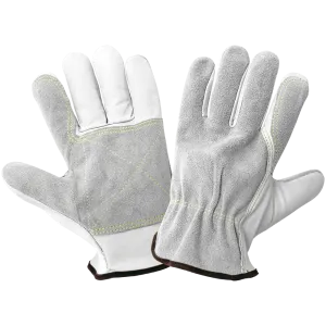 Global Glove & Safety 3150G Premium Goatskin Palm and Split Cowhide Back Drivers Gloves