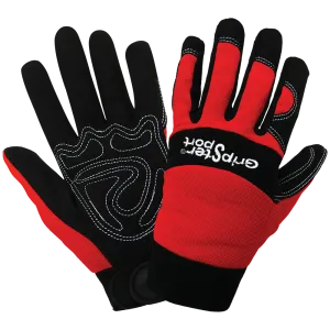 Global Glove & Safety SG9000 Gripster® Sport Synthetic Leather Palm Performance Mechanics Style Gloves, Spandex Back