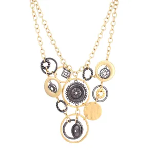 GOLD-HEMATITE NECKLACES #FW12034443