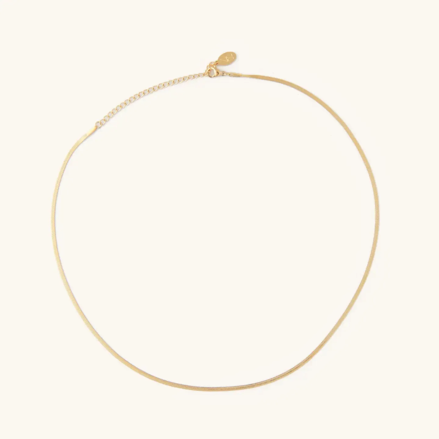 Gold Herringbone Necklace