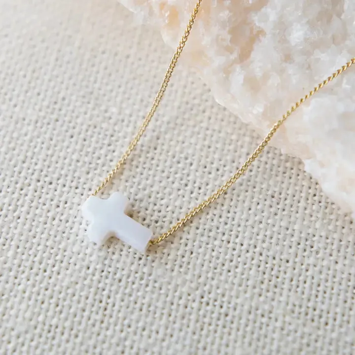 Gold Intentions Symbol Necklace- Cross