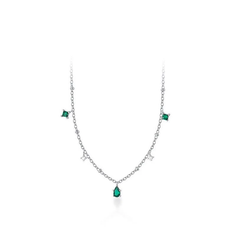 Gold-Plated Sterling Silver Zirconia Necklace