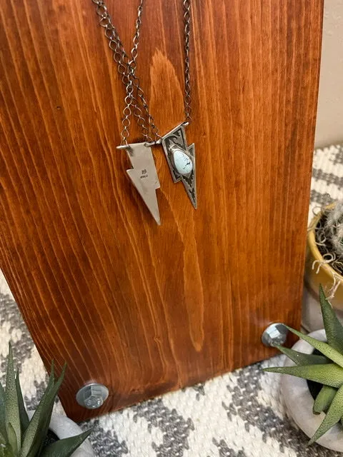 Golden Hill Turquoise Lightning Bolt Necklaces