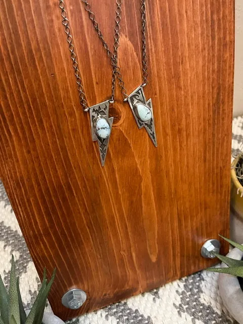 Golden Hill Turquoise Lightning Bolt Necklaces